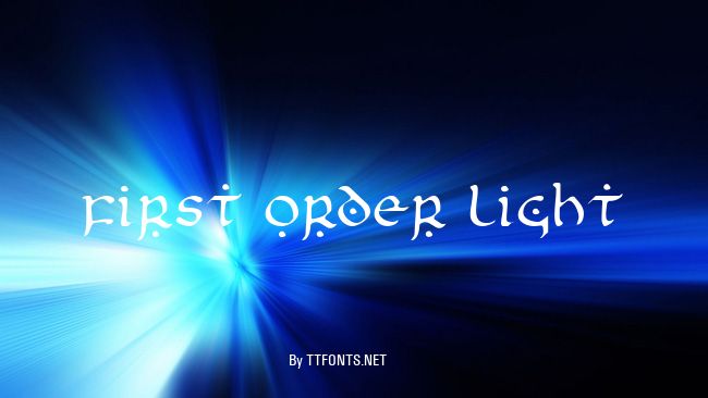 First Order Light example